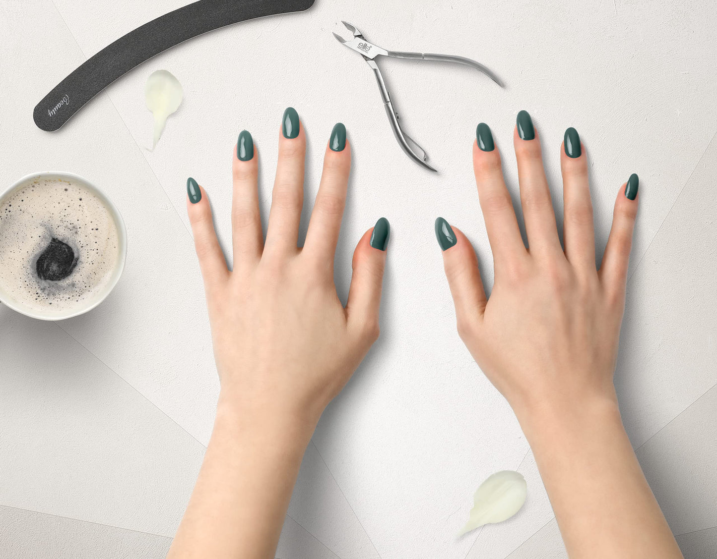 LeChat - Perfect Match Gel Polish - Down To Earth - Shadow Gray-Green with Cream Finish - (0.5 Ounce) - Easy Application - Soak Off Formula Beauty & Personal Care LECHAT