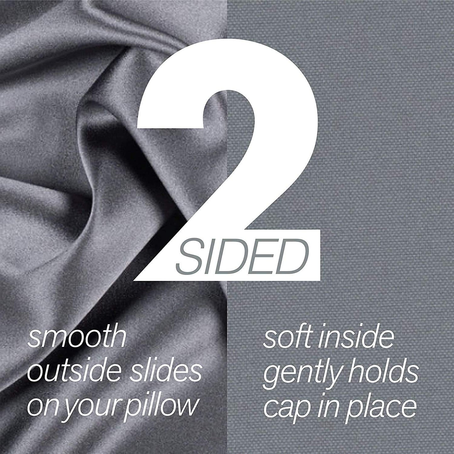Stay On Satin Hair Wrap Drawstring Womens Bonnet for Sleeping, Black