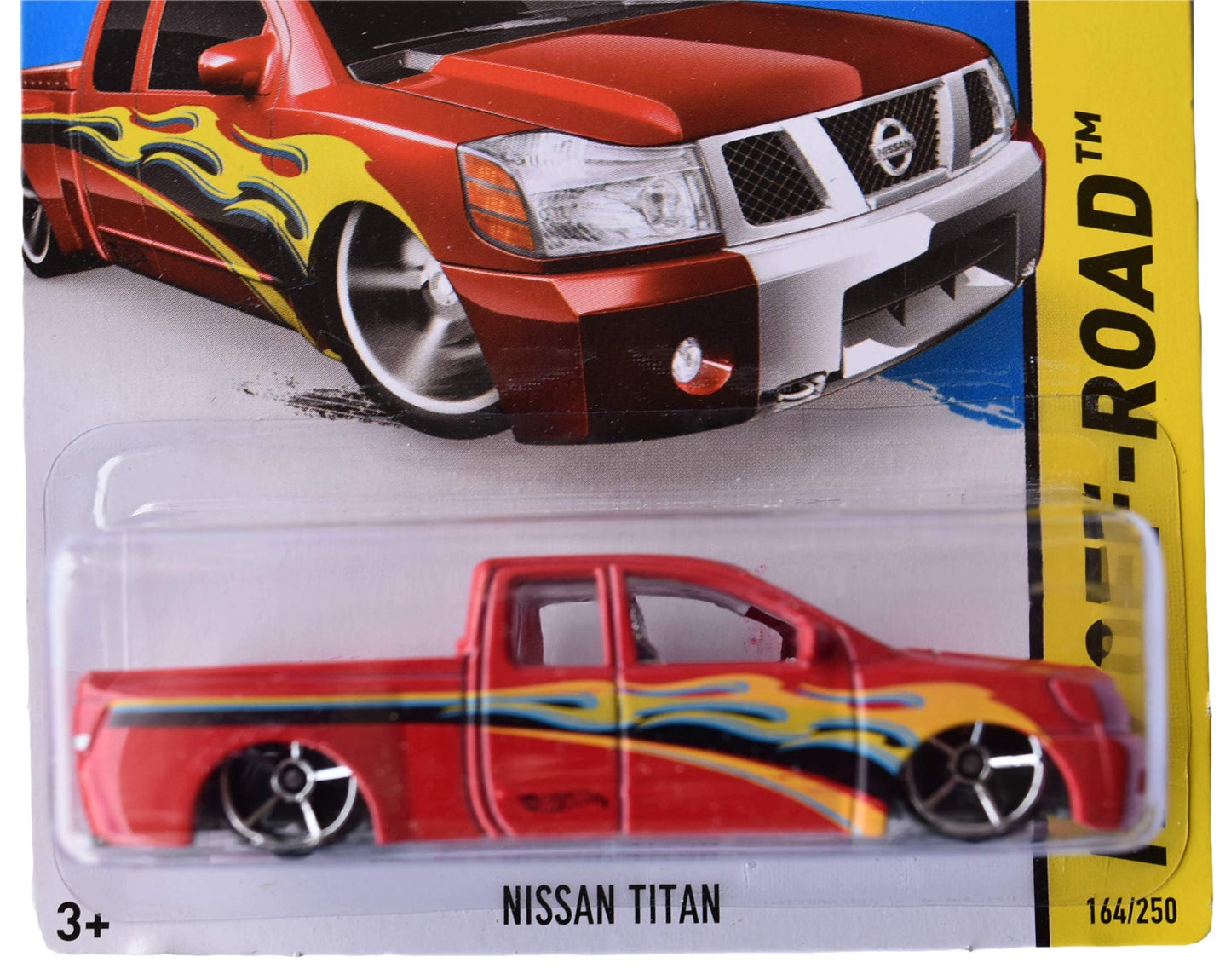 Hot Wheels Off Road Nissan Titan 164/250, red