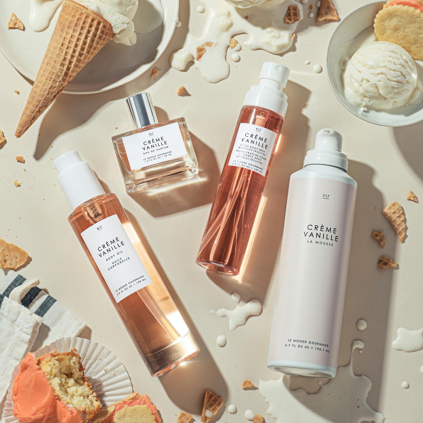 Le Monde Gourmand Crème Vanille Eau de Parfum - 1 fl oz (30 ml) - Warm Vanilla, Jasmine, Amber Perfume Notes