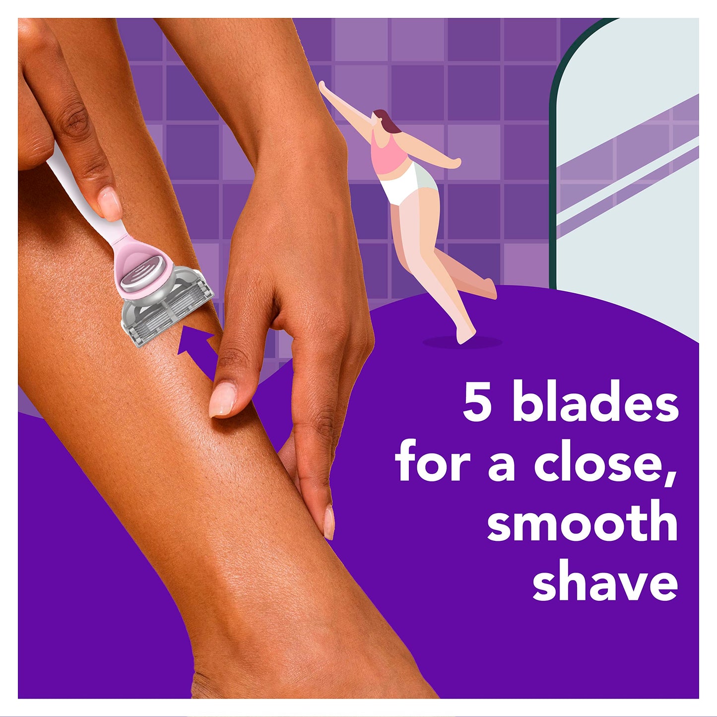 joy Womens Razor Blade Refills, 8 Count, Purple, Lubrastrip to Help Avoid Skin Irritation Beauty and Personal Care JOY