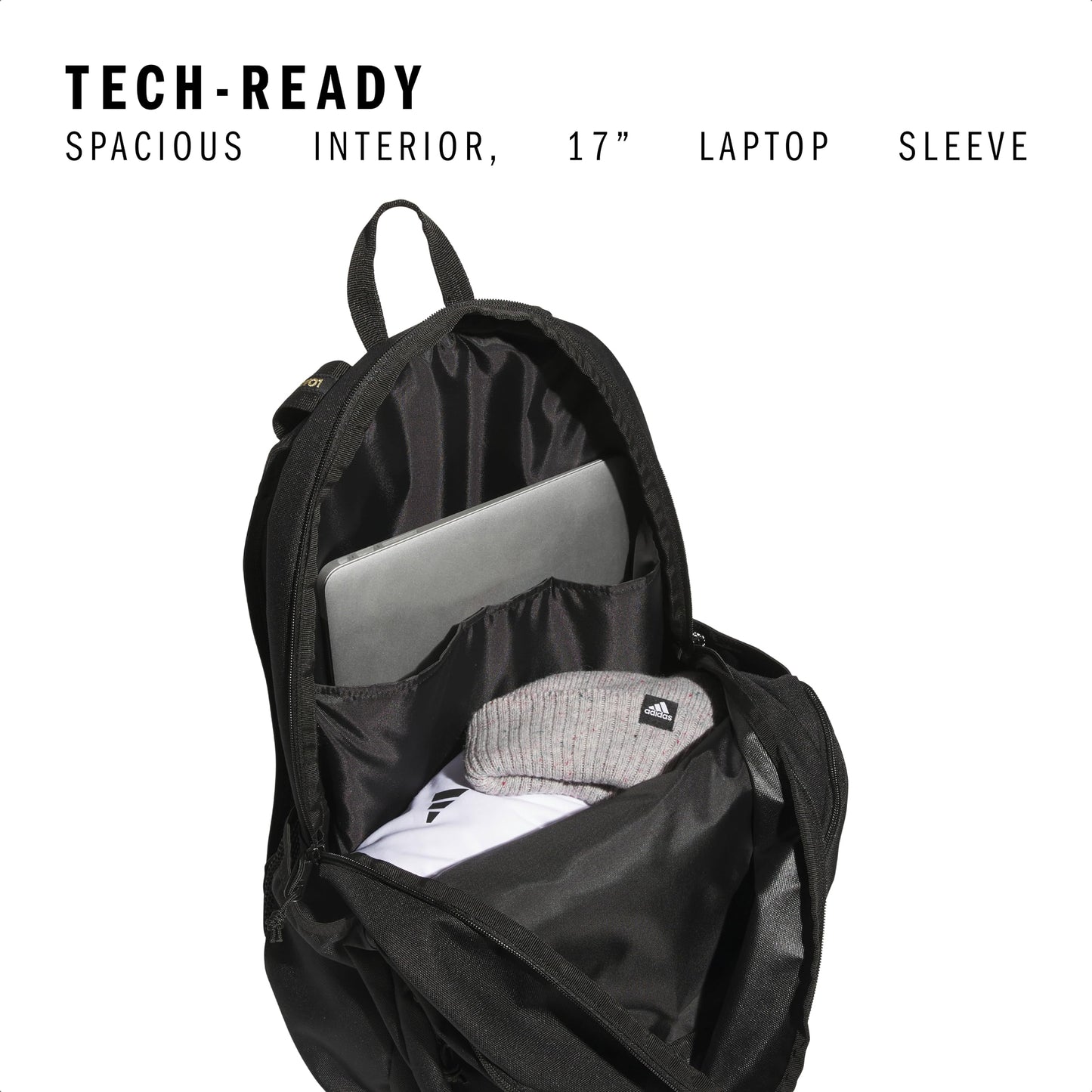 adidas Prime Backpack for Work, Travel Bag for Women and Men with Padded Compartment for Laptop