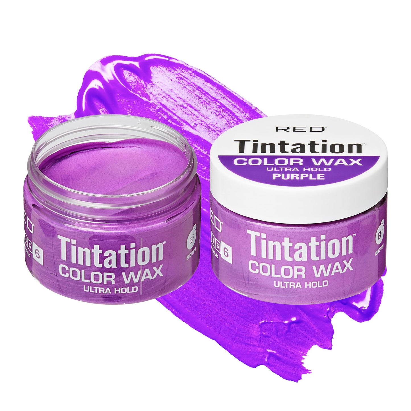 Red by Kiss Tintation Temporary Hair Color Wax - Vivid Instant Color, Ultra Hold, Water & Sweat Resistant, Curly Hair Safe, Non-Drying & Damage-Free