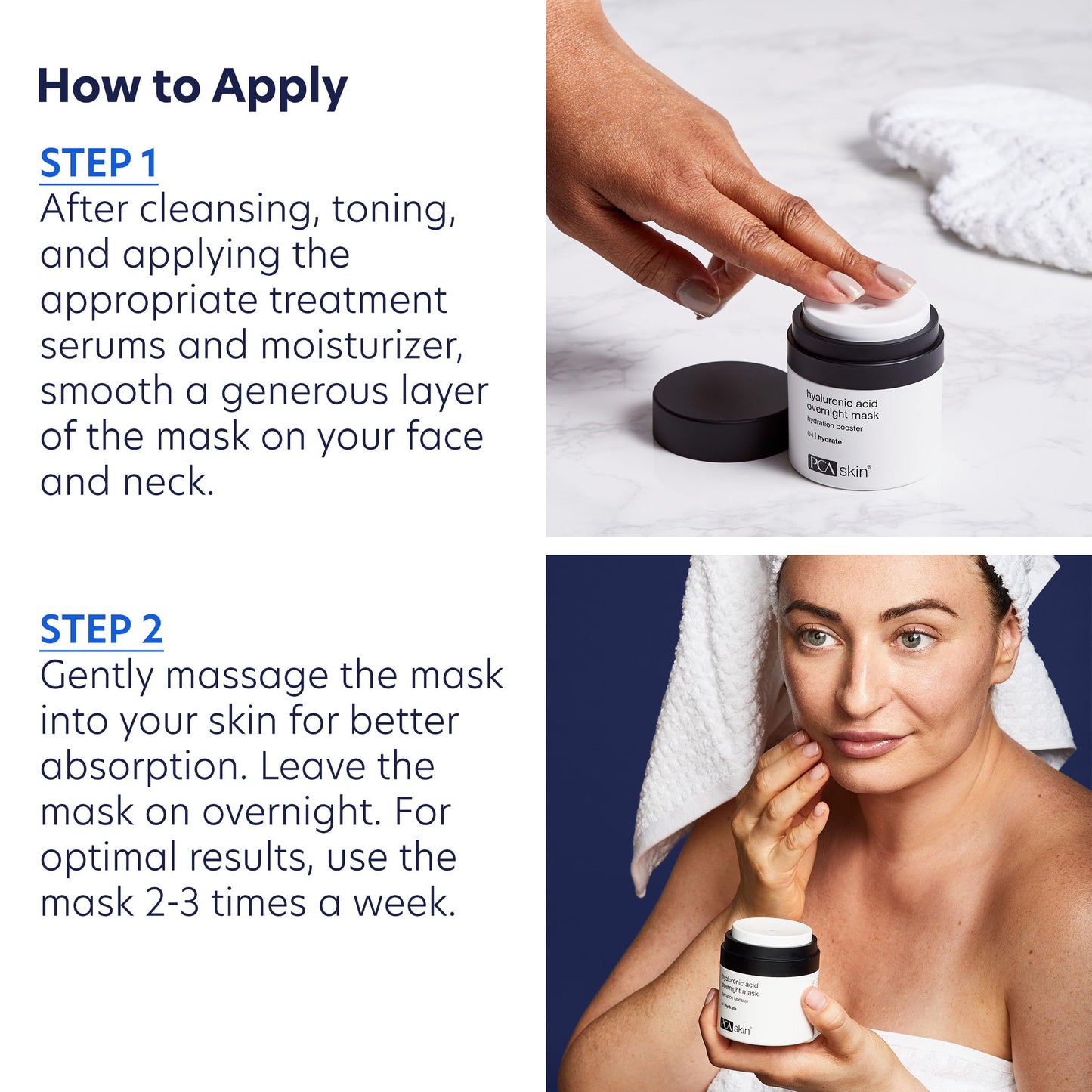 PCA SKIN Overnight Face Mask, Hyaluronic Acid Overnight Mask, Brightening Face Mask Rejuvenates and Hydrates Skin Overnight, Helps Boost Skin Radiance