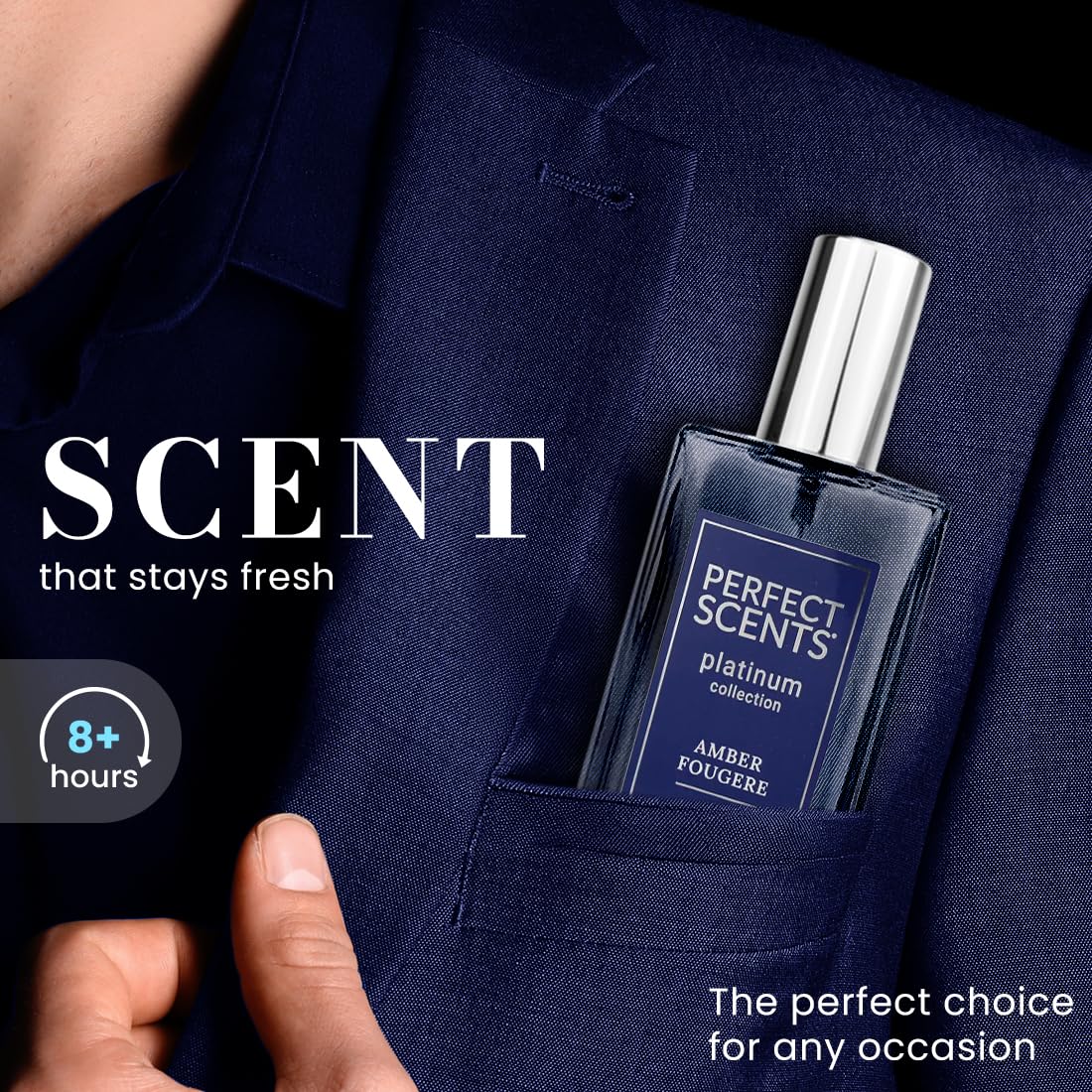 Perfect Scents Fragrances | Inspired by Jean Paul Gaultier’s Le Male | Platinum Collection | Amber Fougere | Men’s Eau de Parfum | Vegan, Paraben