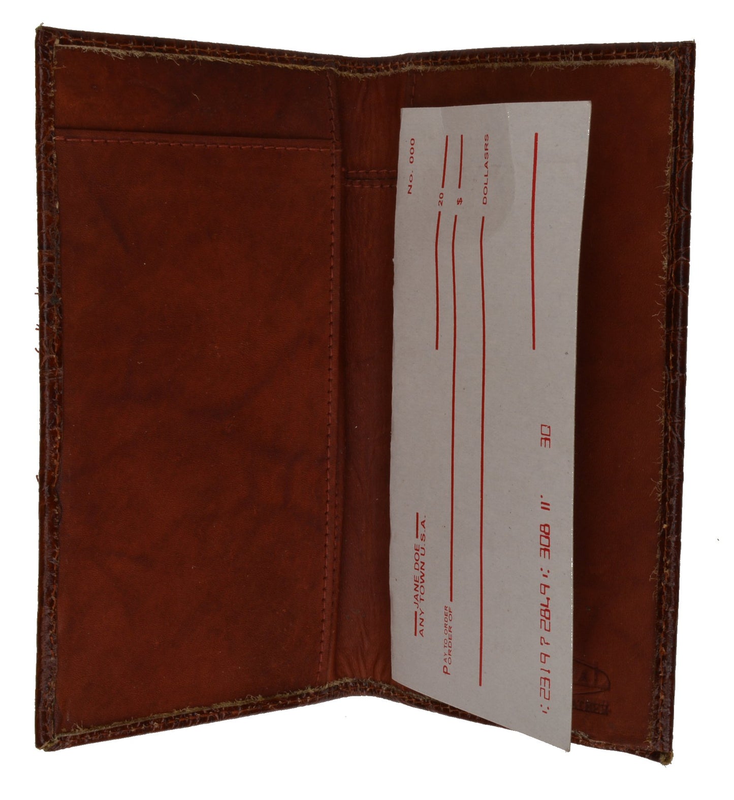 MARSHAL Leather Checkbook Cover Case #156-cr (Burgundy)