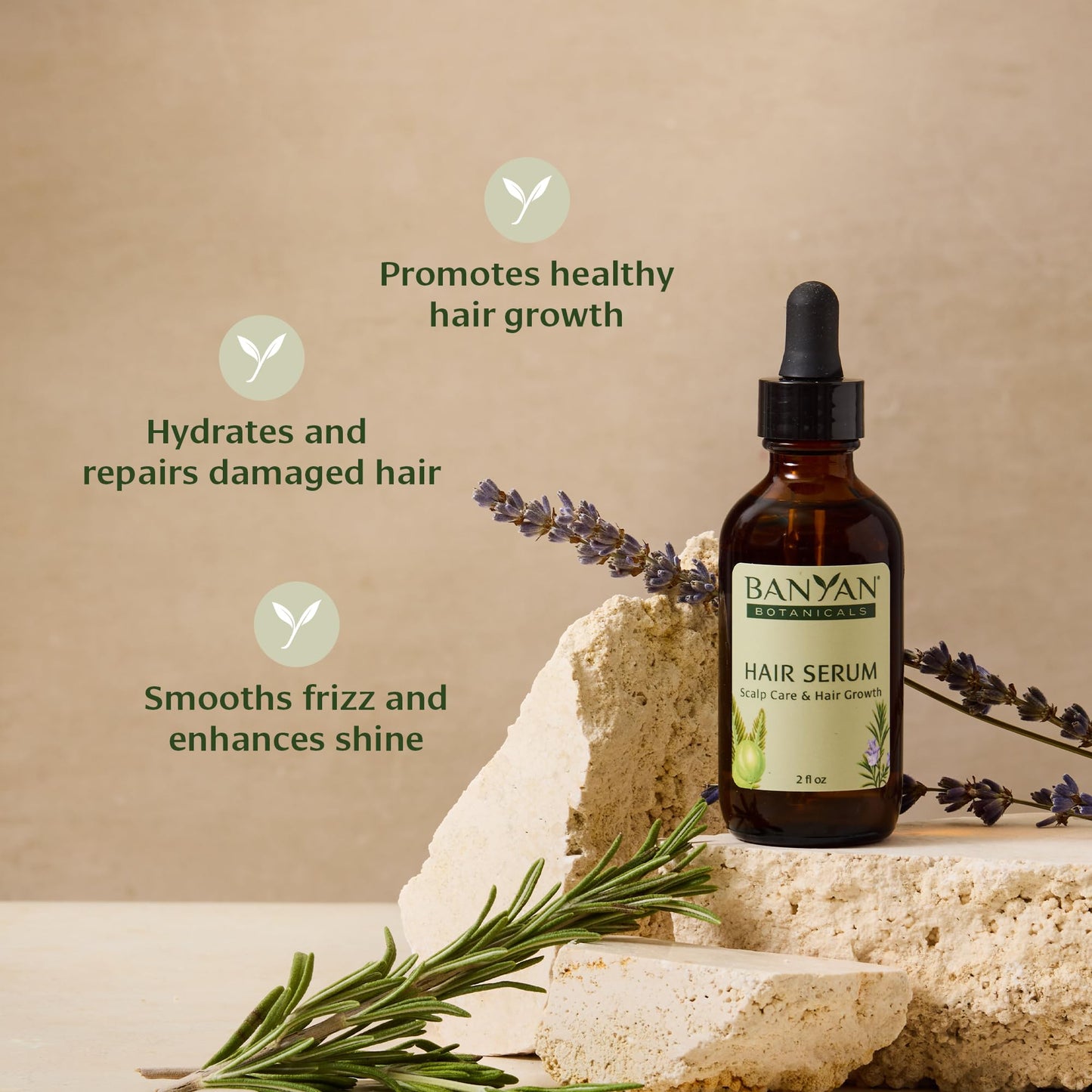 Banyan Botanicals Hair Serum - Ayurvedic Herbal Oil for Scalp Care & Healthy Hair Growth - with Organic Amla, Rosemary & Castor Oil - 2 fl oz - Vegan