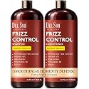 DEL SUR Frizz Control Shampoo and Conditioner Set | 16 fl oz Each | with Camellia Japonica, Shea Butter & Avocado Oil | Smoothing & Anti Frizz