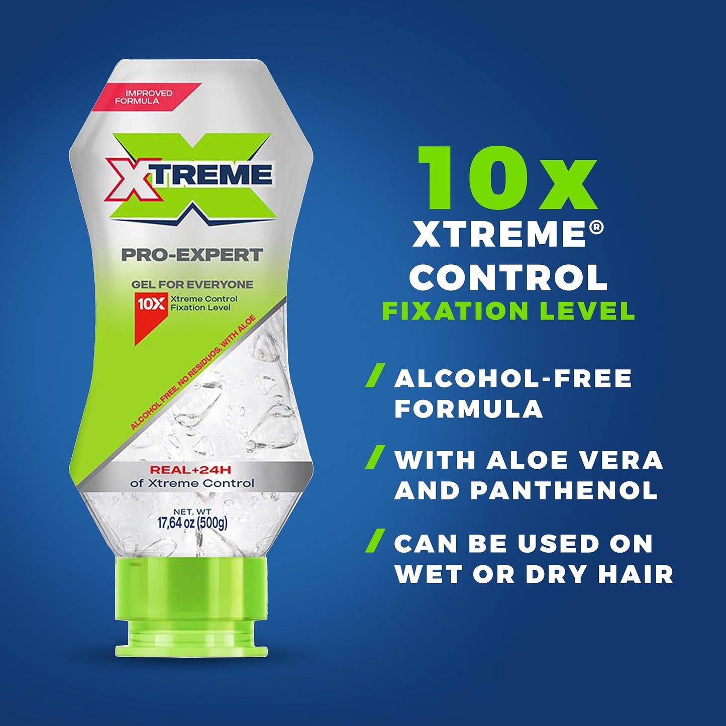 Xtreme Pro-Expert Clear Styling Hair Gel, 17.63 Oz, Pack of 3