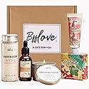 BFFLOVE Gift Set for Women - 5pcs Cherry Blossom Spa Gifts for Women, Birthday, Anniversary, Mother's Day Gifts for Her with Massage Oil, Scented