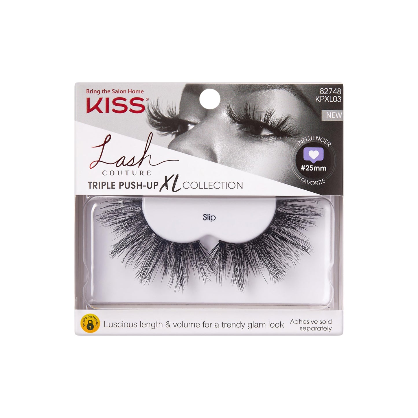 KISS Lash Couture Triple Push Up XL Collection False Eyelashes, 3D Volume in Extra Long Length with Triple Design Technology, Cruelty-Free