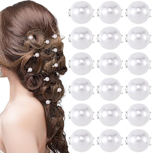 Isslly 30PCS Mini Pearl Hair Clips for Women, White Pearl Hair Pins, Cute Hair Barrettes, Elegant Head Decorations for Girls, Brides for Daily Use