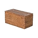 KOUBOO La Jolla Rattan Box, Toilet Roll Storage, Storage Boxes, Rattan Basket Decorative Boxes, Storage Container, Rectangular, Honey - Brown