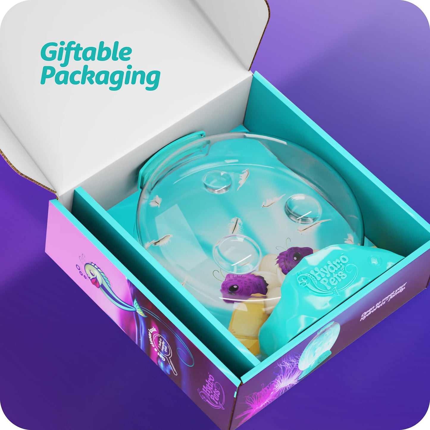 HydroPets Live Sea Pets Habitat Kit – Light-Up Tank STEM Science Toy for Kids Ages 6–12+, Educational Hatch & Grow Aquatic Kit