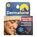 Lips & Face Glitter Kit - Snow/USA Stocking Stuffer - Biodegradbale Glitter - Includes 2 Glitter Colors + Stencil + Skin Balm to Apply - Perfect