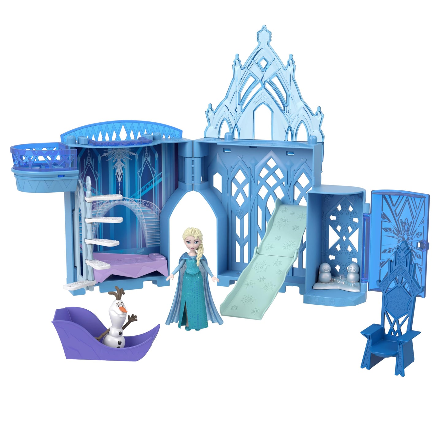 Mattel Disney Princess Toys, Storytime Stackers Elsa Ice Palace, Stackable Castle Doll House with Small Doll & 8 Pieces, Inspired by The Disney…