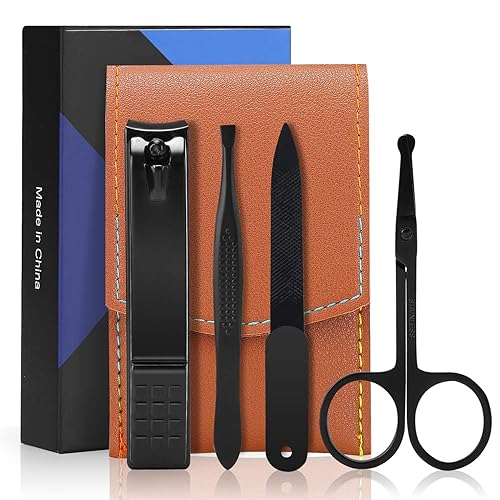 Aceoce Nail Clipper Set Manicure Set Men Nail Tools Accessories Personal Nail Care Tools Toe Finger Nail Clippers Travel Grooming Kit Manicure