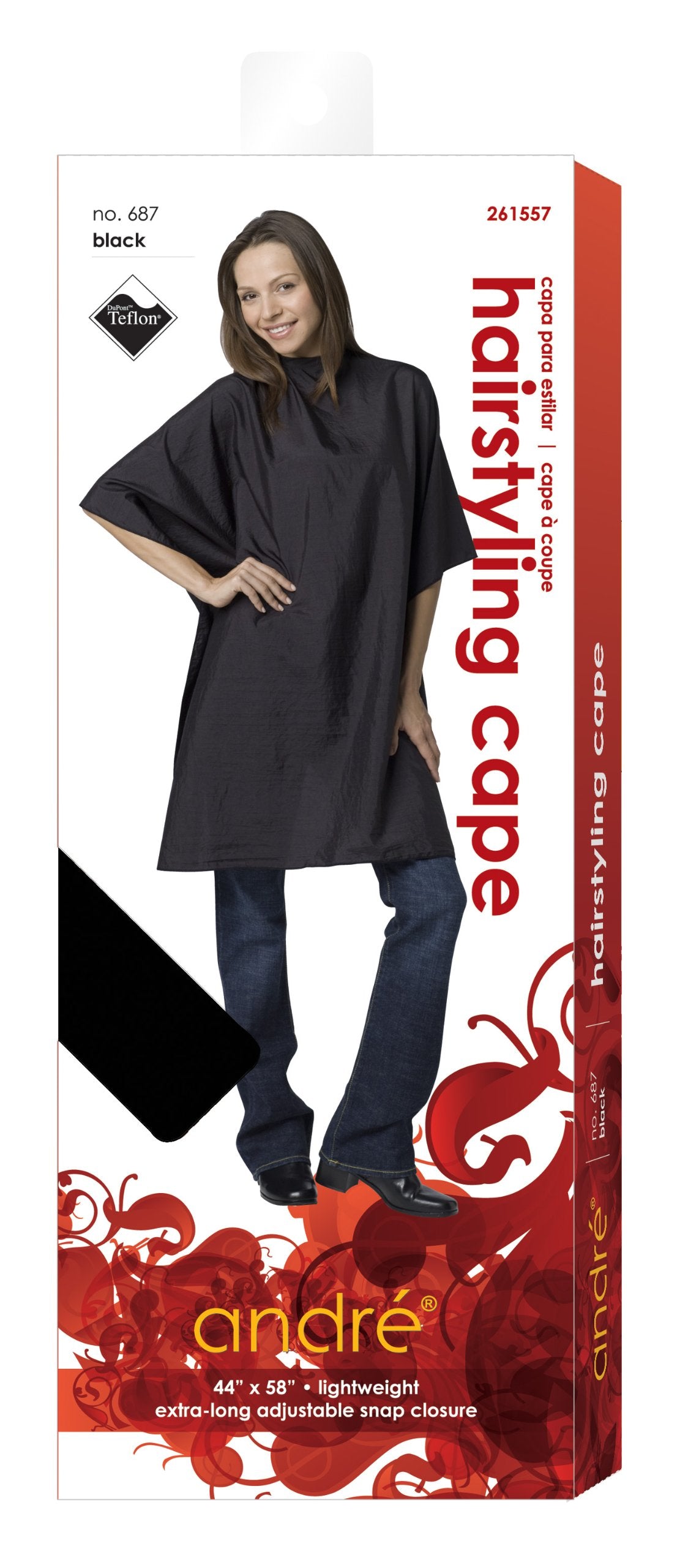 Andre Spectrum Styling Cape, Black