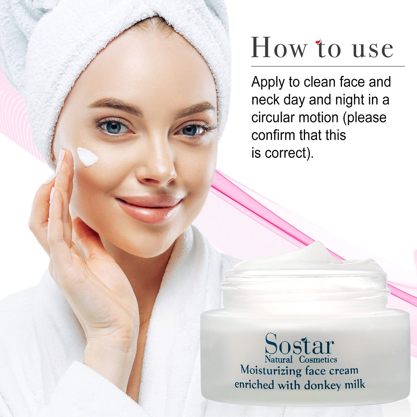 Sostar Moisturizing Face Cream with Donkey Milk 50ml by Sostar