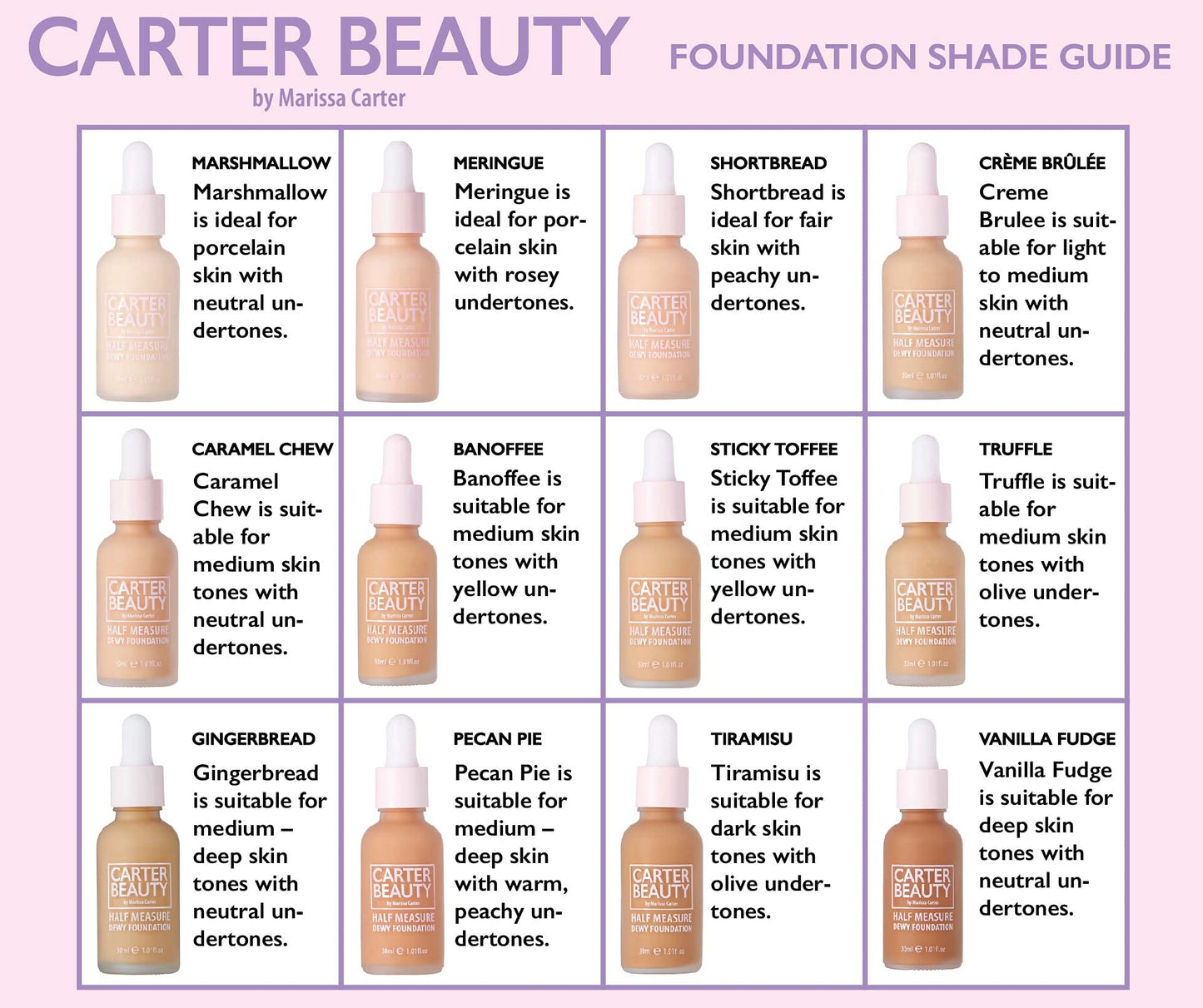 Carter Beauty By Marissa Carter Half Measure Dewy Foundation - Water-Based, Light-To-Medium Sheer Finish - Vegan And Cruelty Free, Paraben And Sulfate