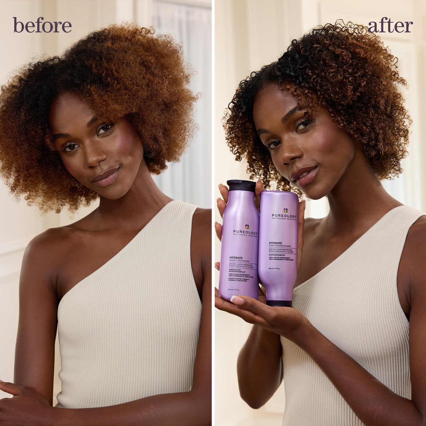 Pureology Hydrate Conditioner - For Dry or Color Treated Hair, Nourishing Conditioner to Restore Moisture and Seal in Hydration, Vegan, 33.8 Fl Oz