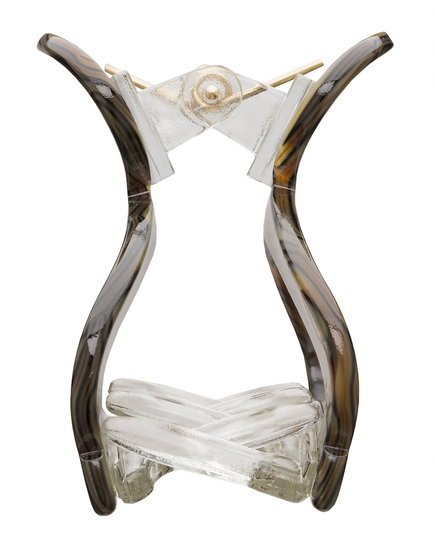 France Luxe Oval Cutout Claw Clip - Onyx