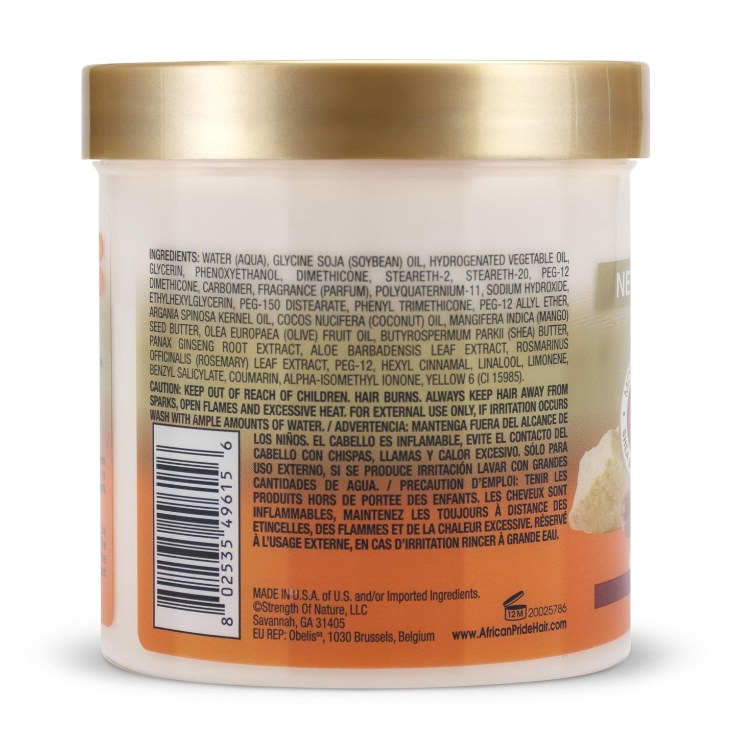 African Pride Shea Butter Miracle Bouncy Curls Pudding 15 Ounce Jar (443ml) (6 Pack)