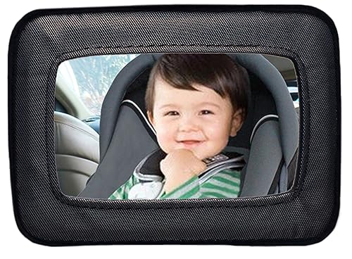 Dreambaby Backseat Rear Facing Baby Car Mirror - Extra Large Wide Angle View Soft Car Seat Mirror - Model L291