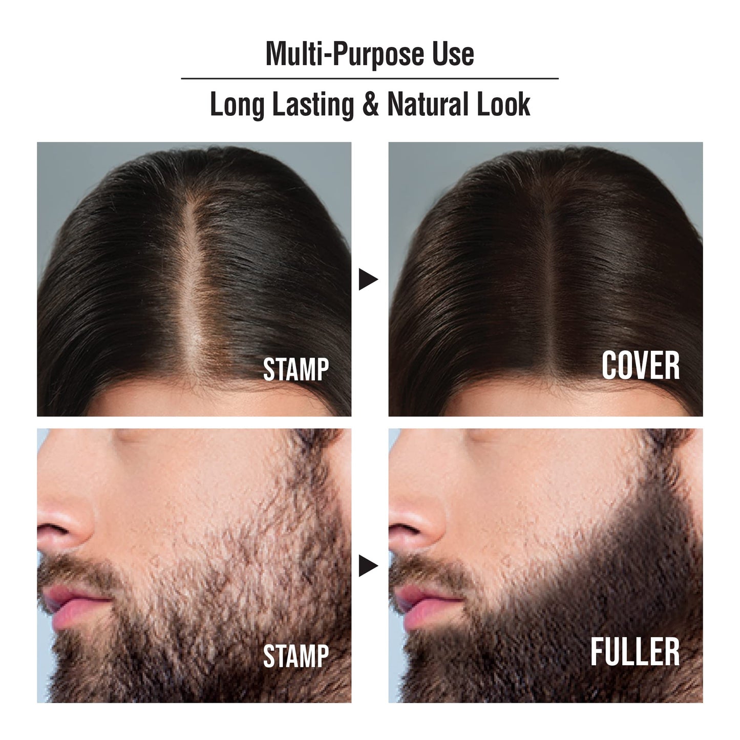 Kiss New York Professional Instant Brow Stamp and Stencil Kit Powder Stamp Eyebrow Shaping Kit (Dark Brown)