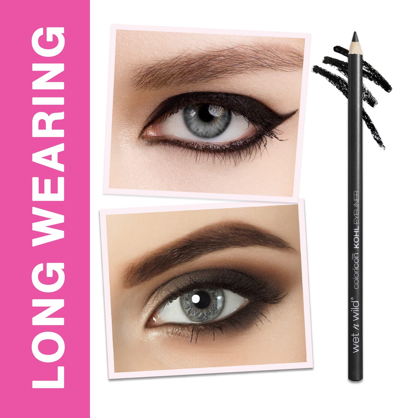wet n wild Color Icon Kohl Eyeliner Pencil, Rich Hyper-Pigmented Color, Smooth Creamy Application, Long-Wearing Matte Finish Versatility, Cruelty-Free