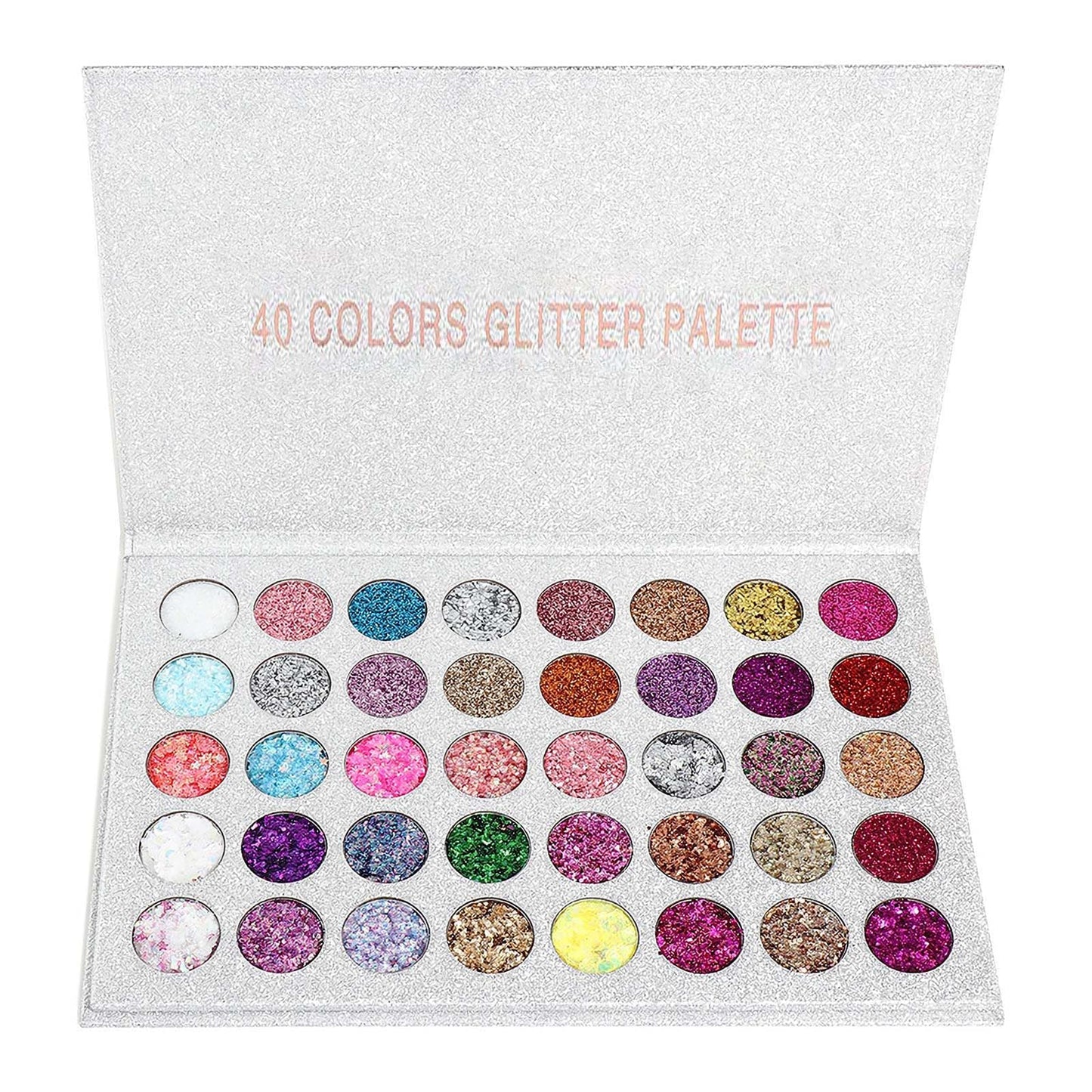 SUMEITANG 40 Colors Glitter Gel Set - No Glue Needed for Hair Face Body Glitter for Halloween, Carnival, Cosplay | Multi-Purpose Paint Glitter