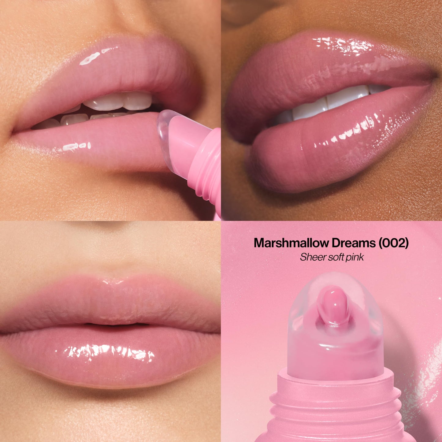 Revlon Glimmer Lip Treat Balm + Mask, Overnight Peptide Lip Treatment, Hydrating, 002 Marshmallow Dreams, 0.4 fl oz