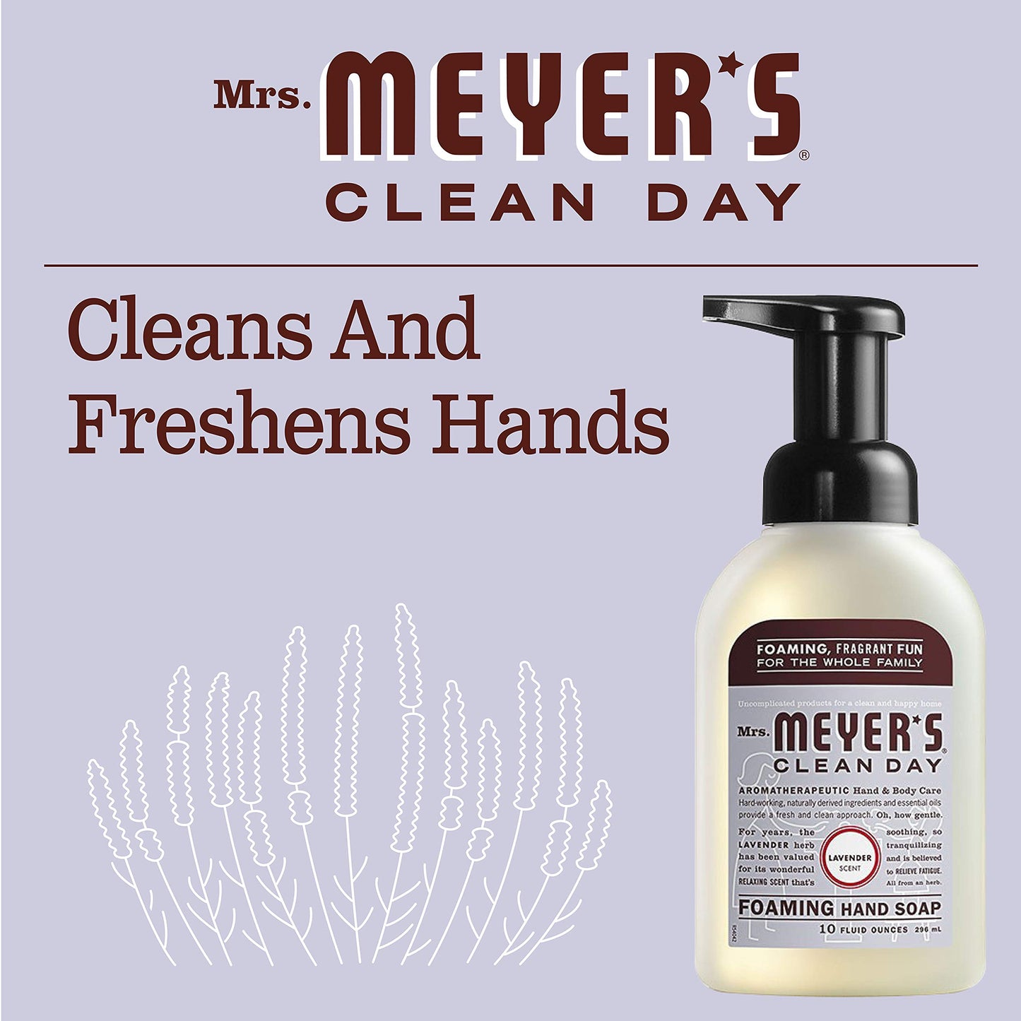 Mrs. MEYER'S Clean Day Foaming Hand Soap, Lavender Scent, 10 Fl oz (Pack of 2) Beauty & Personal Care Mrs. MEYER'S
