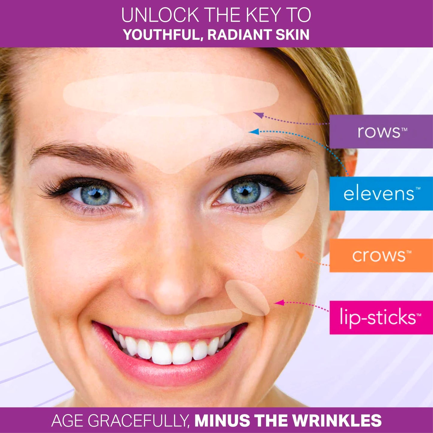 Furlesse Elevens Wrinkle Patches – 30 Non-Invasive Overnight Anti-Wrinkle Patches for Frown Lines, Anti-Aging Skincare, 30-Day Supply