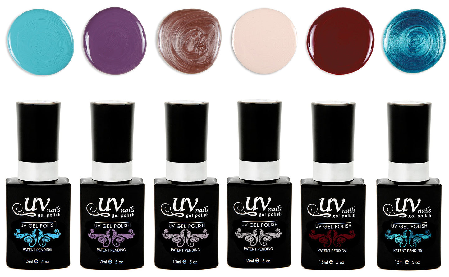 UV-NAILS Gel nail polish cure with UV or LED nail lamp gel polish for nails Set of 6 (MYKONOS) Beauty & Personal Care UV-NAILS