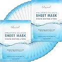 Ebanel 20 Pack Collagen Face Mask with Hyaluronic Acid, Vitamin C, Peptide, Aloe, Instant Brightening Hydrating Face Masks Skincare Korean Sheet Mask