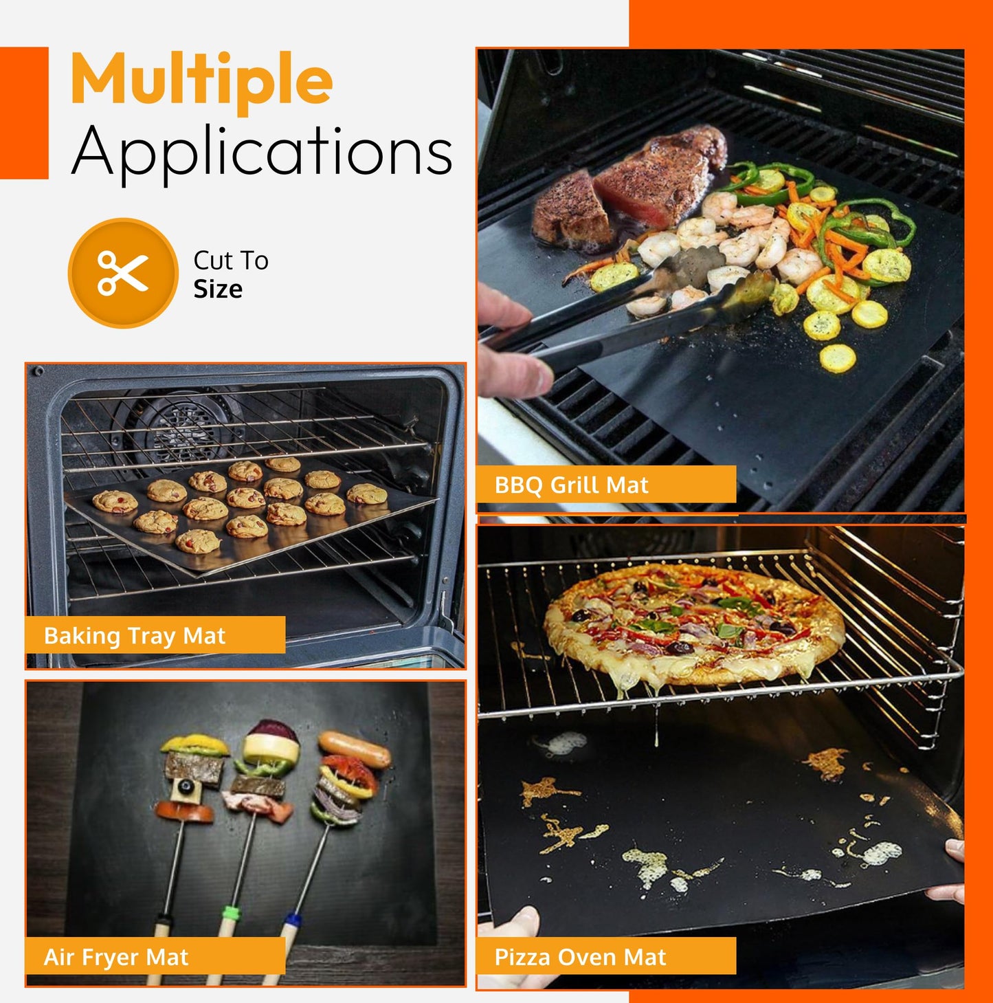 2-Pack Large Heavy-Duty Nonstick Teflon Oven Liners – 17"x25", BPA & PFOA-Free, for Electric, Gas, Microwave & Grill Use