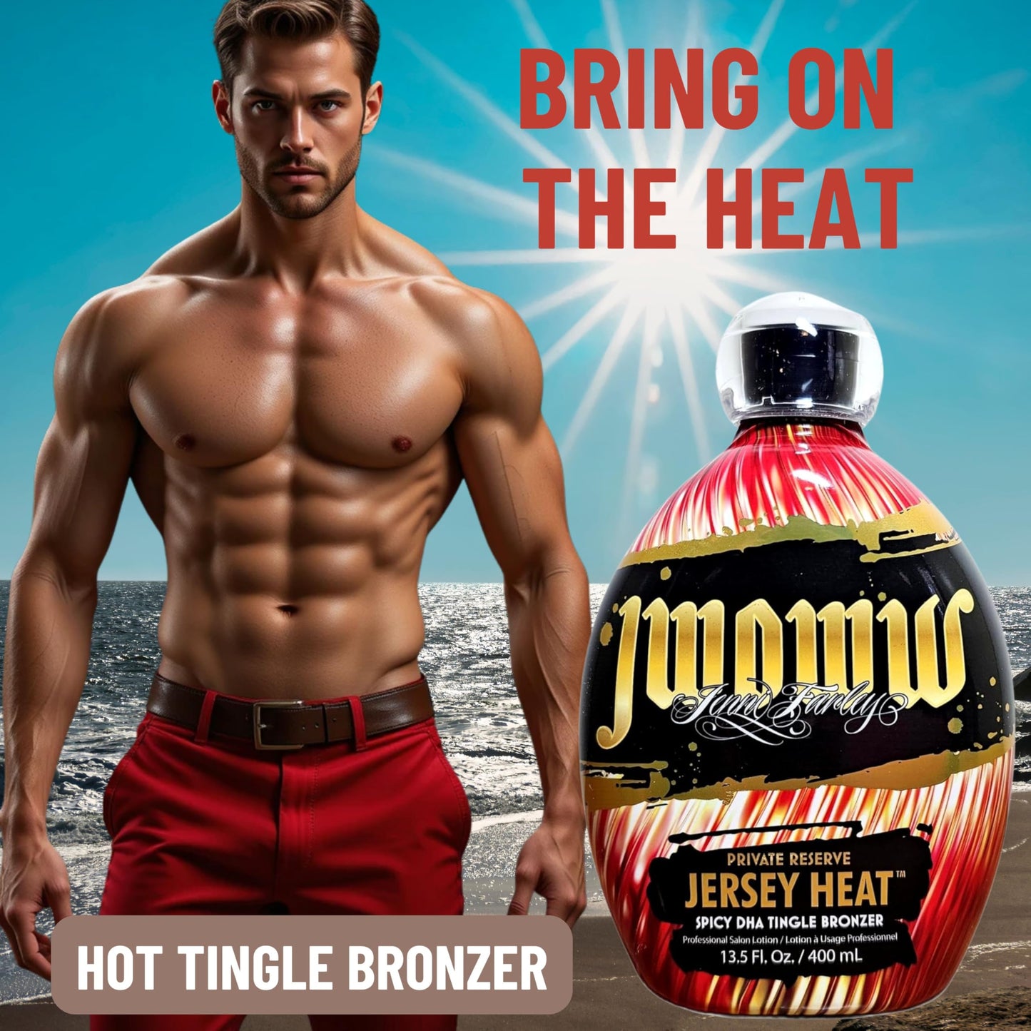 Australian Gold Jwoww Jersey Heat Hot Tingle DHA Bronzer Tanning Bed Lotion 13.5 ounces