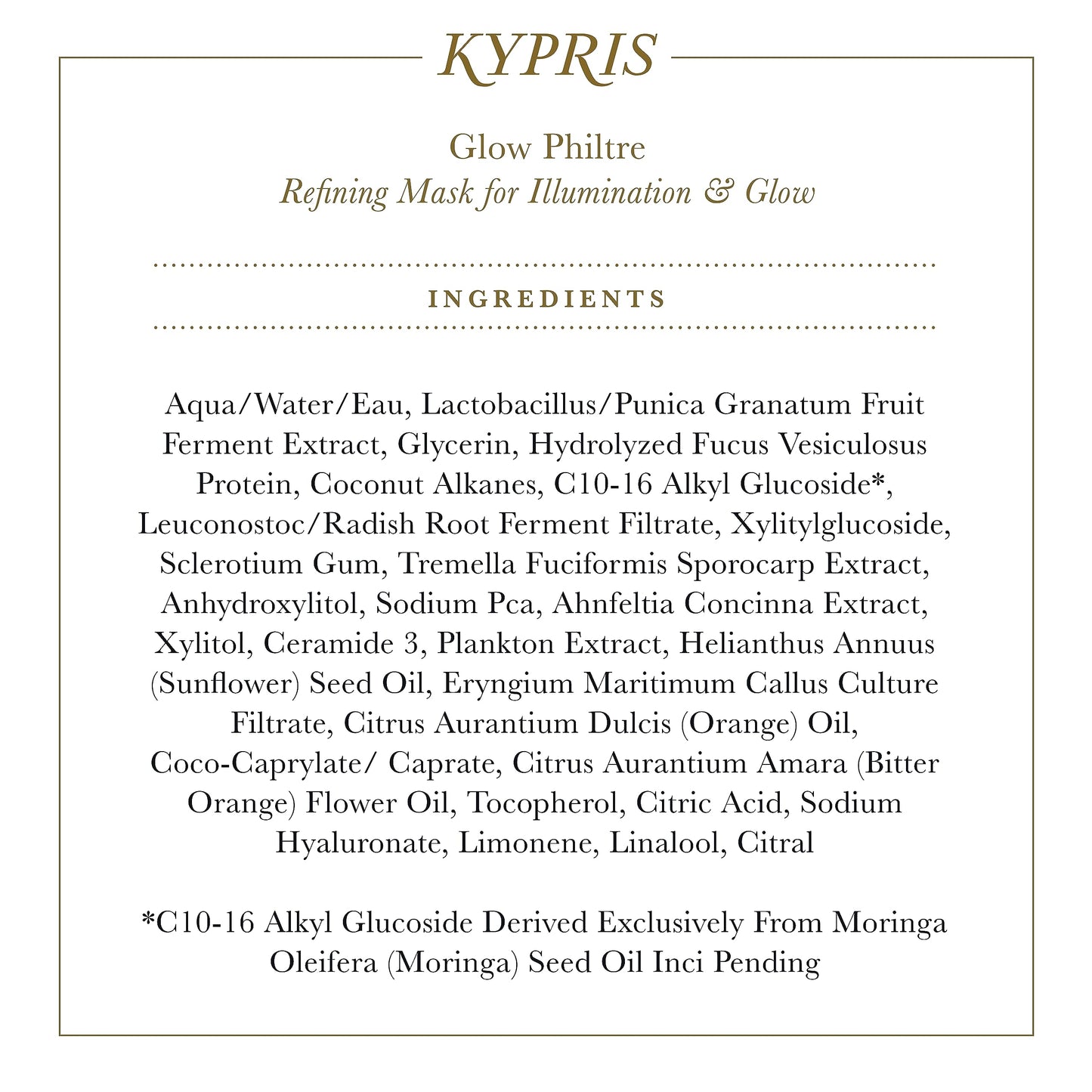 KYPRIS, Glow Philtre Refining Illumination Mask, Intense Hydration & Glow, Pomegranate Pith Enzymes & Silver Ear Mushroom (1.55 fl oz / 46 ml)