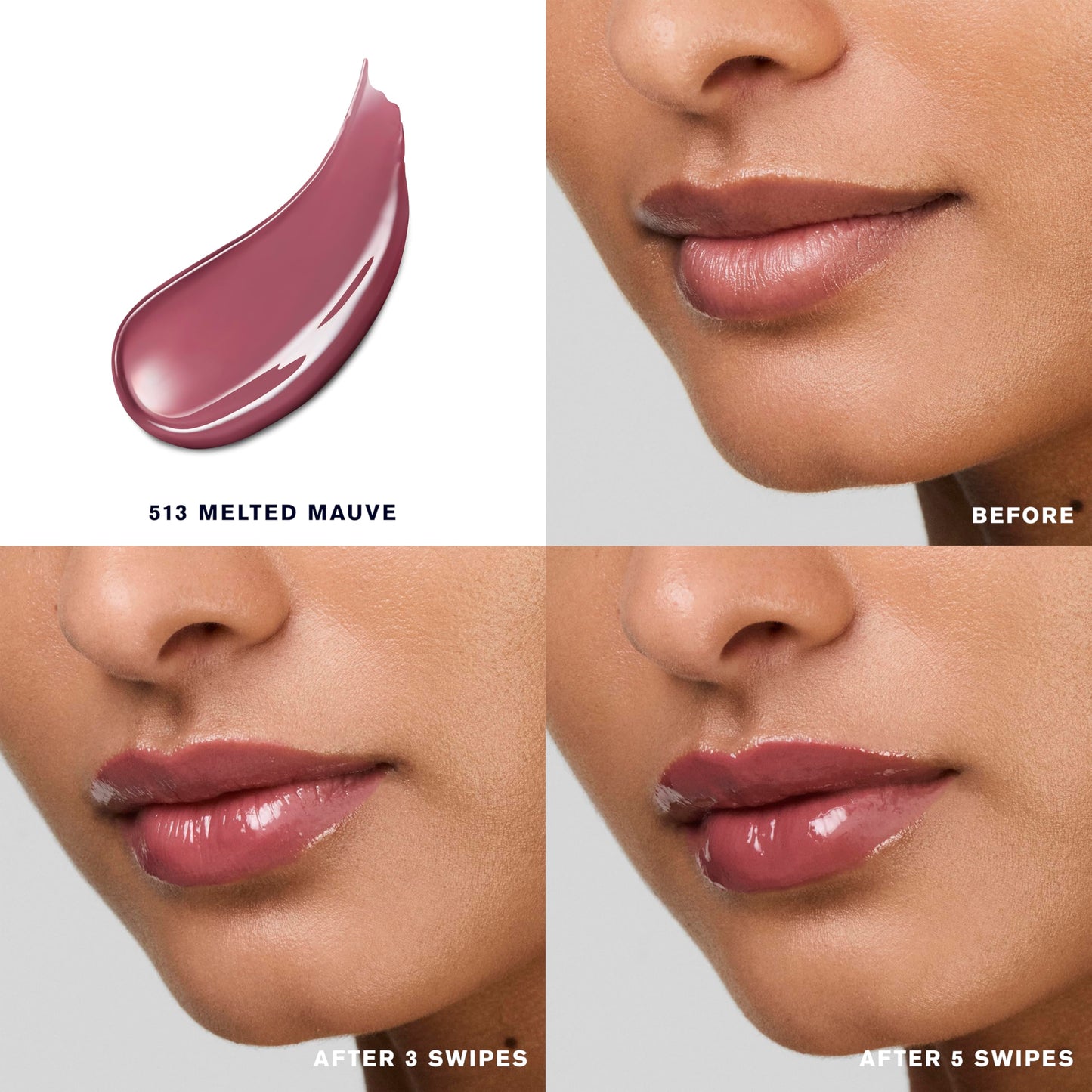 Estée Lauder Pure Color Melt-On Glosstick for Lips | Plumping & Moisturizing Lip Gloss, 513 Melted Mauve
