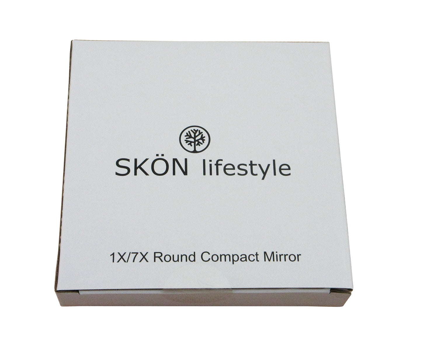 SKÖN lifestyle - Jessy, Perfect 7X/1X Travel Mirror - Large 4 Inch Compact Glass Mirrors - 7X magnification and traditional 1X mirror, Full 180 degree