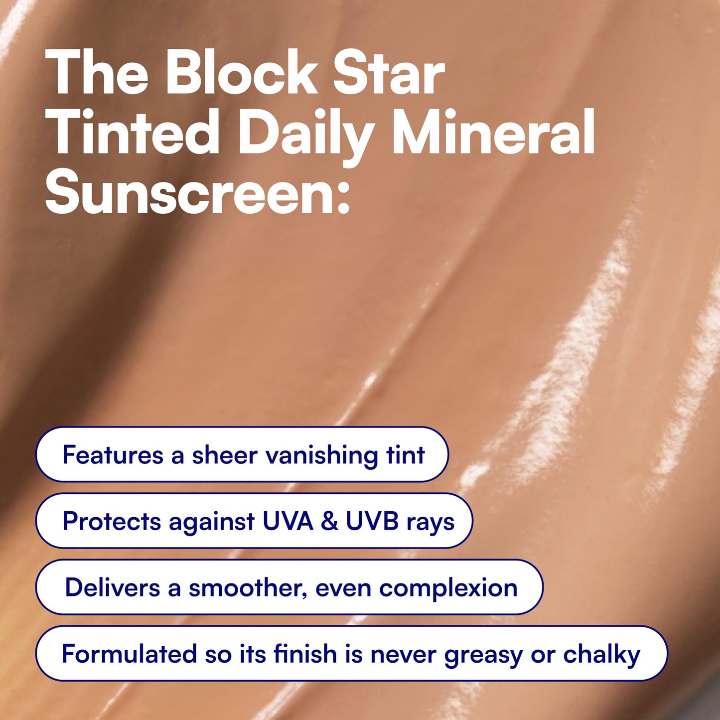 Bliss Block Star SPF 30 Daily Tinted Mineral Sunscreen with Zinc Oxide - All Skin Tones - 100% Mineral Broad Spectrum Sunscreen with Titanium Dioxide