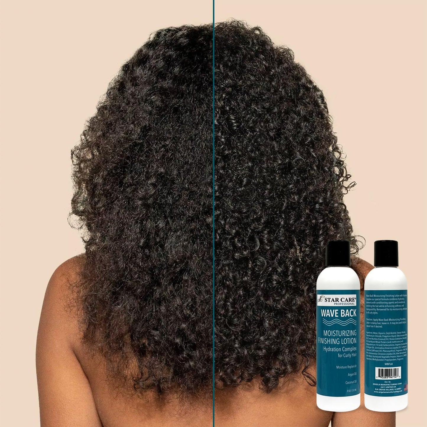 STAR CARE Wave Back Moisturizing Finishing Curl Defining Lotion for Curly Hair Anti-Frizz Moisturizing Leave-In Cream for Curly & Wavy Hair Soft Hold