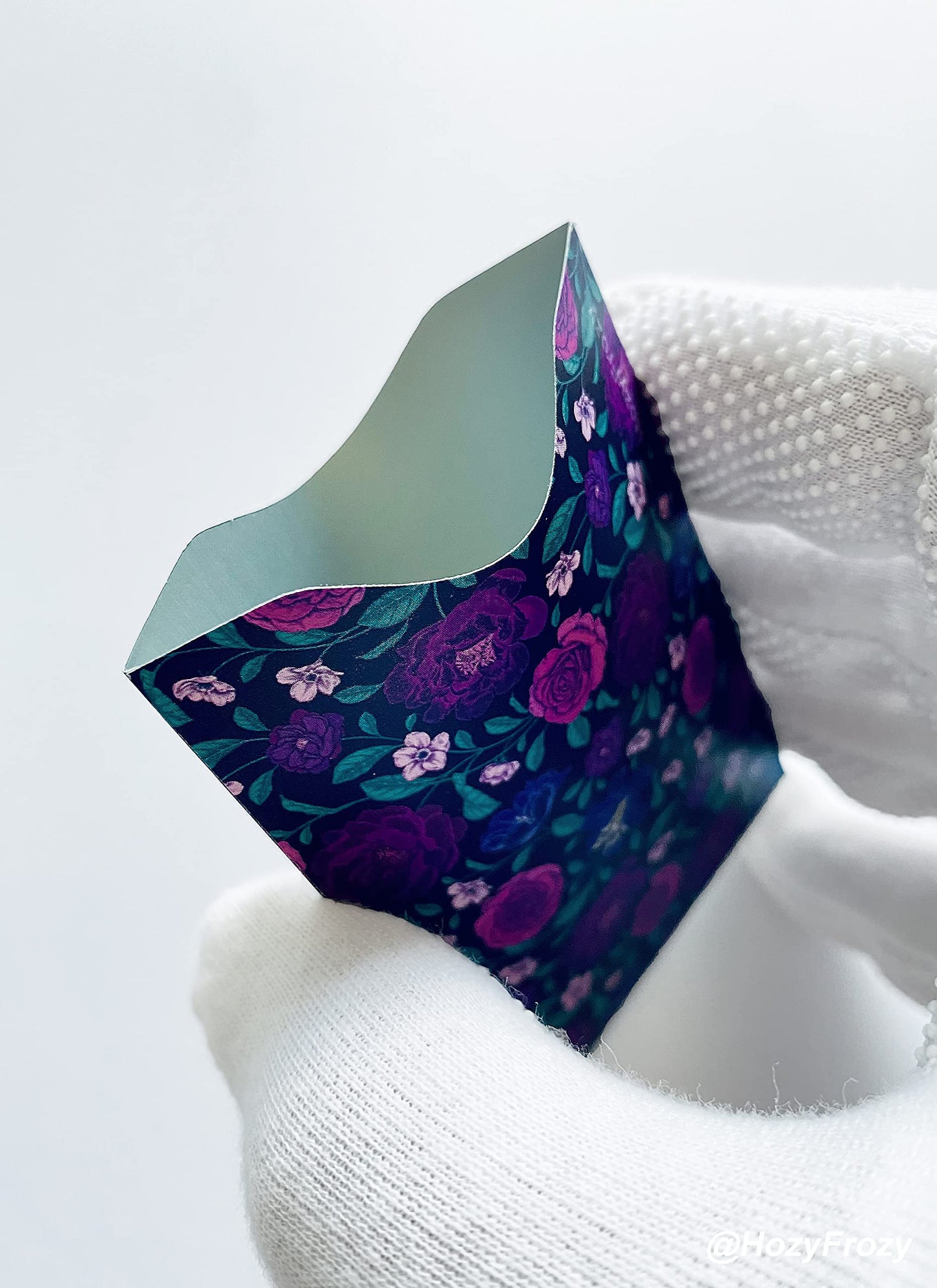 8 Rfid Blocking Sleeves, Unique Designs And Arts In Purple, Anti-Theft Credit Card Holder, Protector, Easy To Recognize, Sturdy Perfect Size For Cards