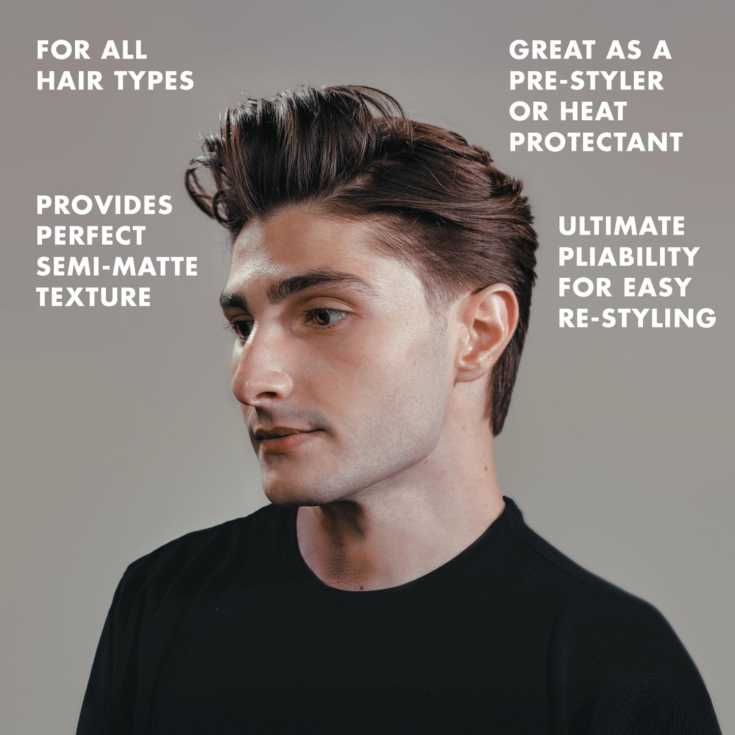 Hanz de Fuko Sponge Wax - Premium Men’s Hair Styling Wax for a Medium Hold, Semi-Matte Finish - Ideal Texture Product for All Hair Types, Especially