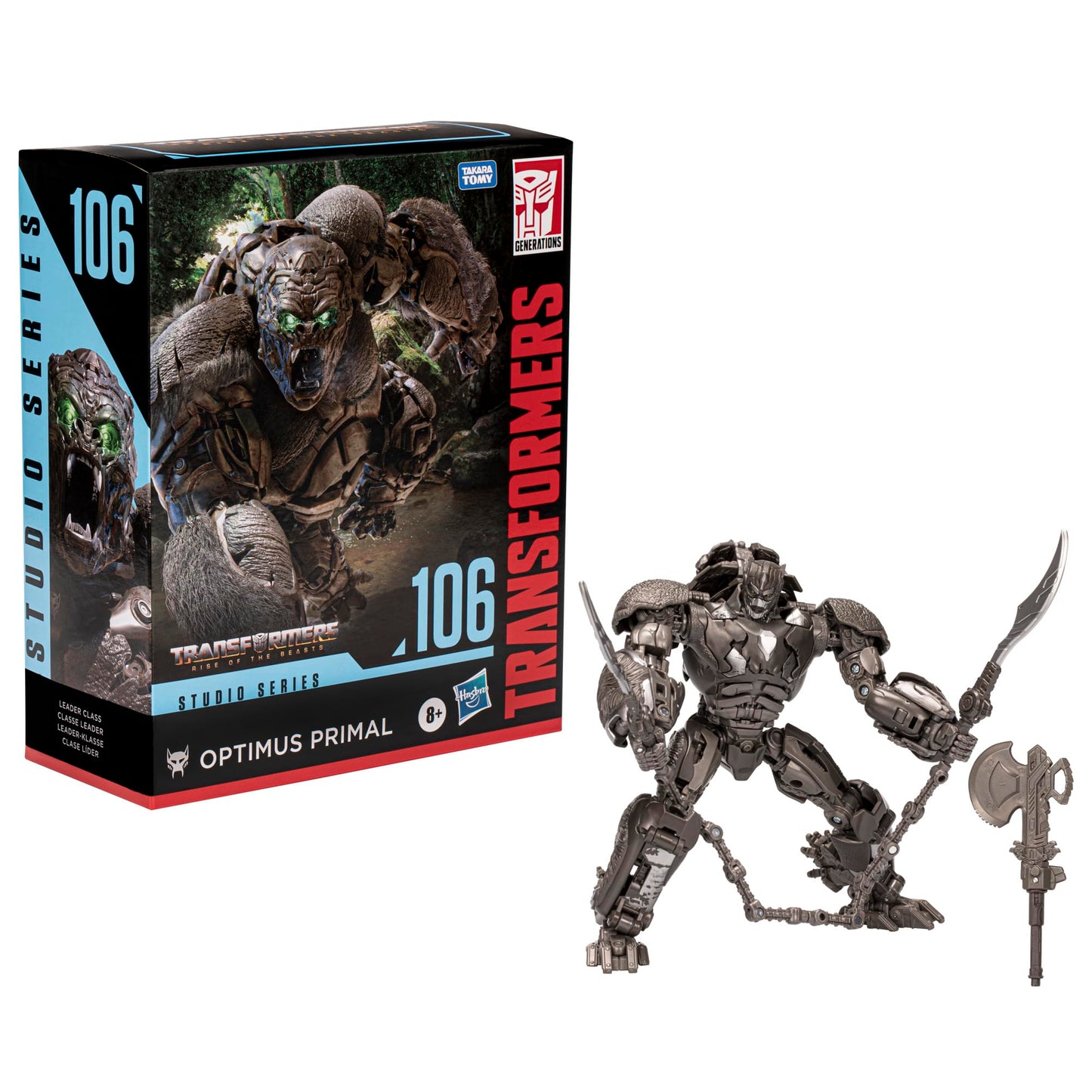 Transformers Toys Studio Series Leader Rise of The Beasts 106 Optimus Primal Toy, 8.5-Inch, Action Figure for Boys and Girls Ages 8 and Up