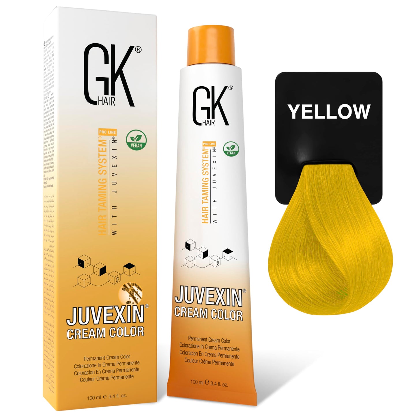 GK HAIR Global Keratin Professional Hair Color Cream Tube (3.4 Fl Oz/100ml) Nourishing & Cleansing Colors for Styling High Performance Long Lasting