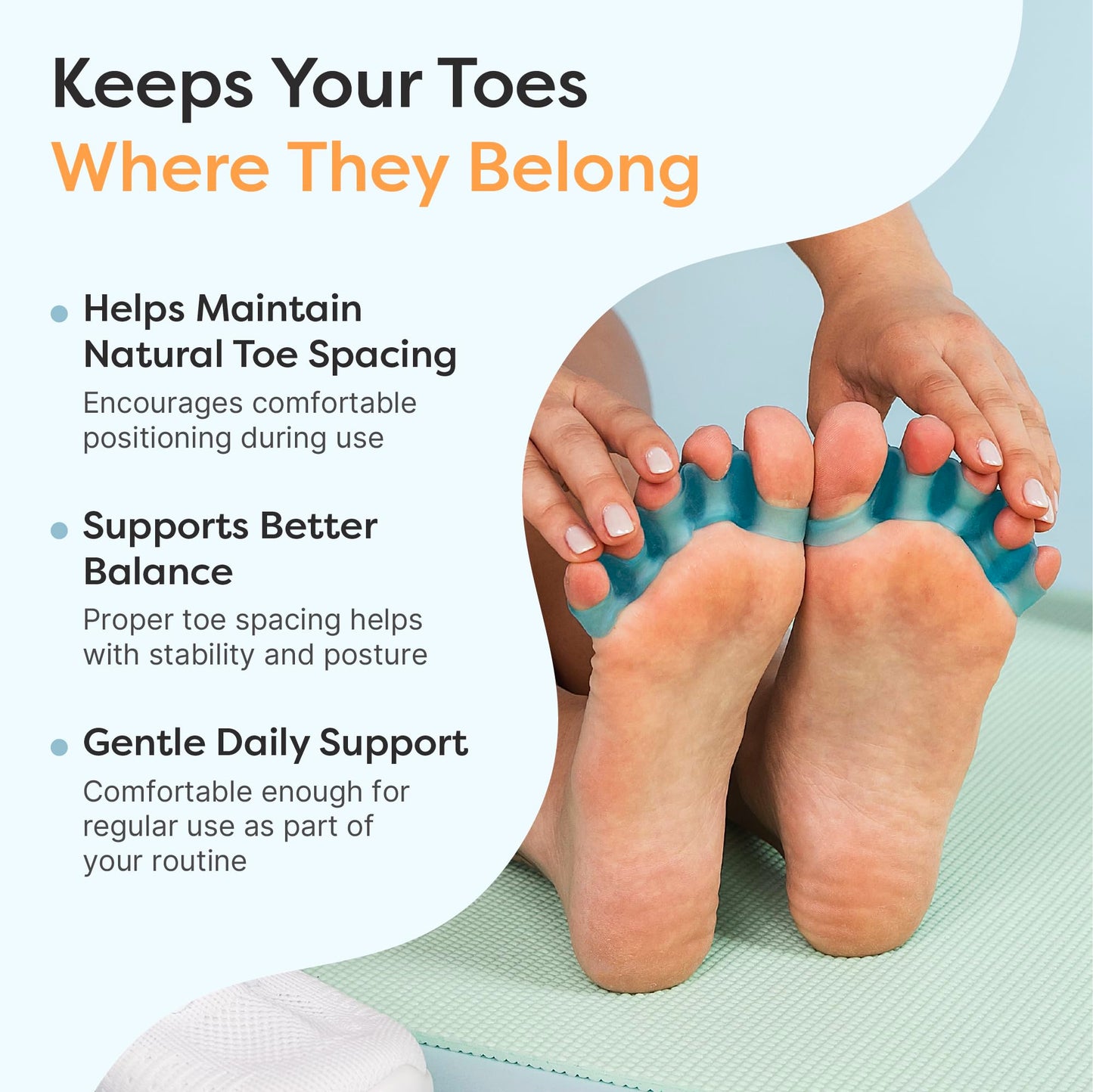 ZenToes Silicone Toe Spacers and Separators for Correct Toe Alignment, Bunion Relief, Hammertoe Straightener, Gel Orthopedic Corrector - 2 Pairs Beauty & Personal Care ZenToes
