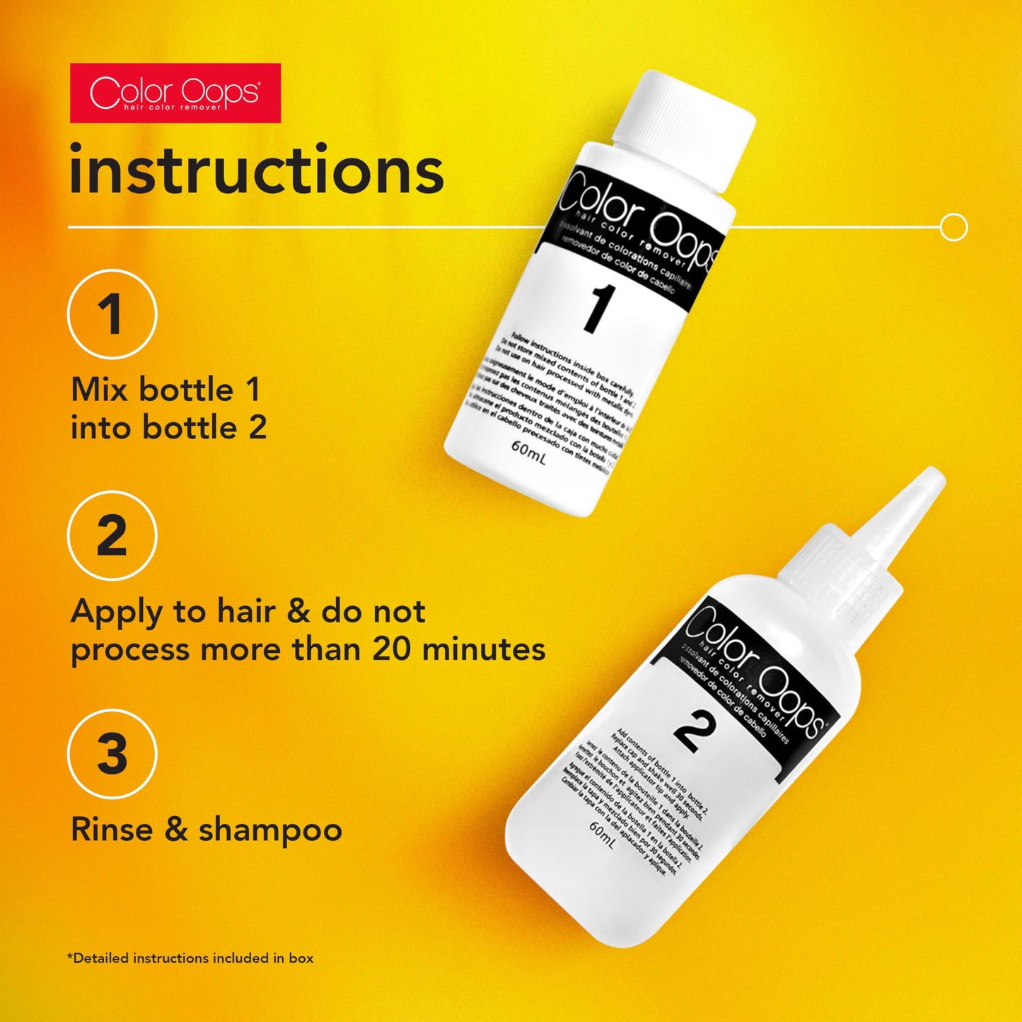 Color Oops Extra Conditioning Hair Color Remover, 2 Pack, Hair Dye Remover Processes in 20 Minutes, Safely Removes Permanent & Semi-Permanent Dye