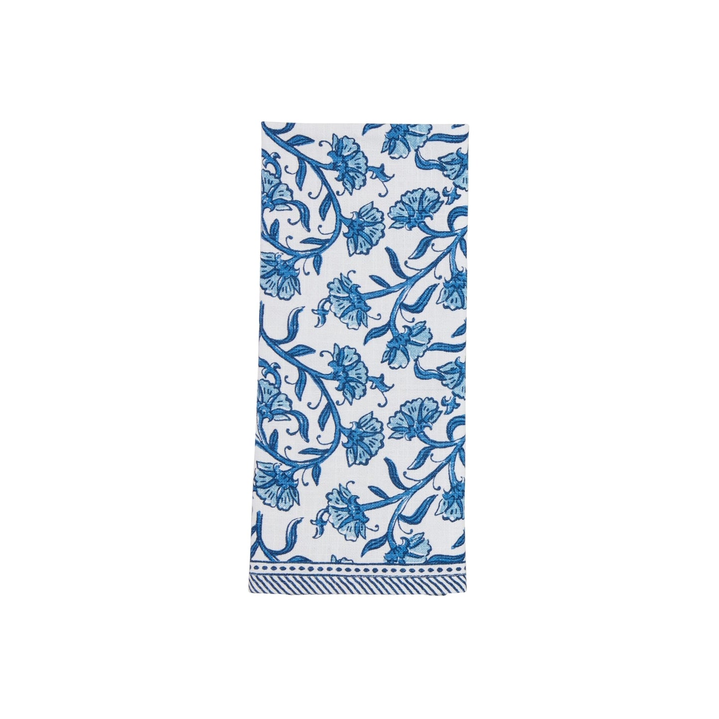 Mud Pie Cornflower Blue Block Towel; 26" x 16 1/2"